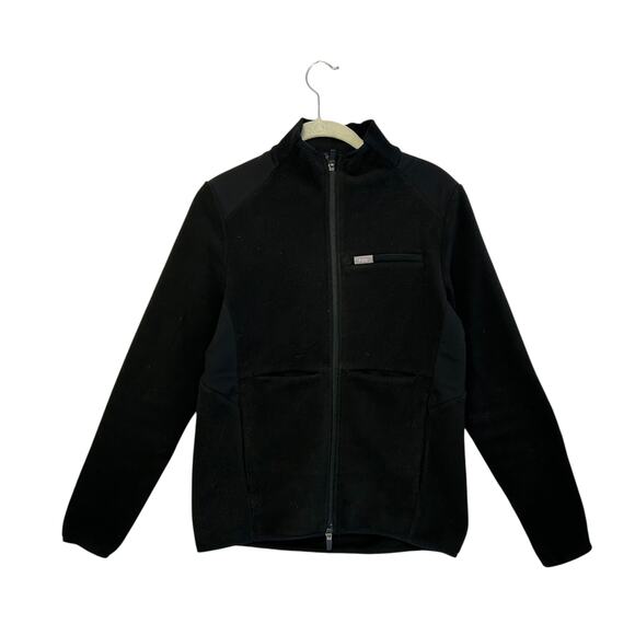 FIGS On-Shift Fleece Jacket Women's Sz XS Black Full Zip Cozy Healthcare Chic - Picture 2 of 6